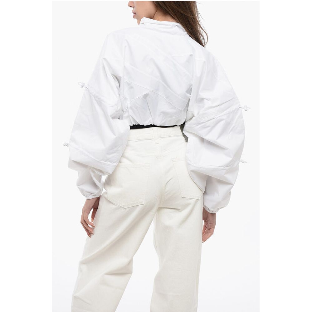 Reebok White Polyester Jackets &Amp; Coat