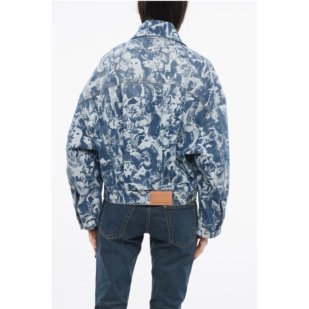 Stella McCartney Blue Cotton Jackets &Amp; Coat