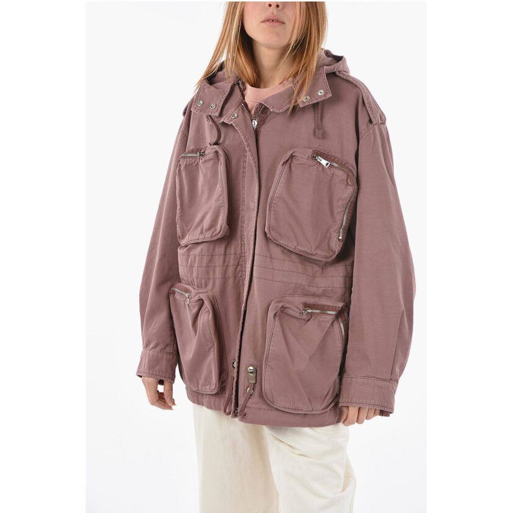 Diesel Purple Cotton Jackets &Amp; Coat