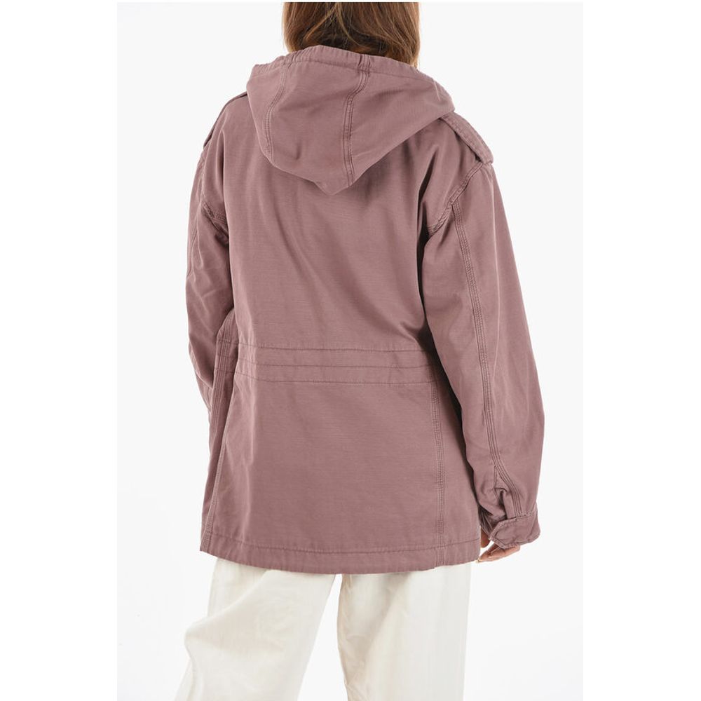 Diesel Purple Cotton Jackets &Amp; Coat