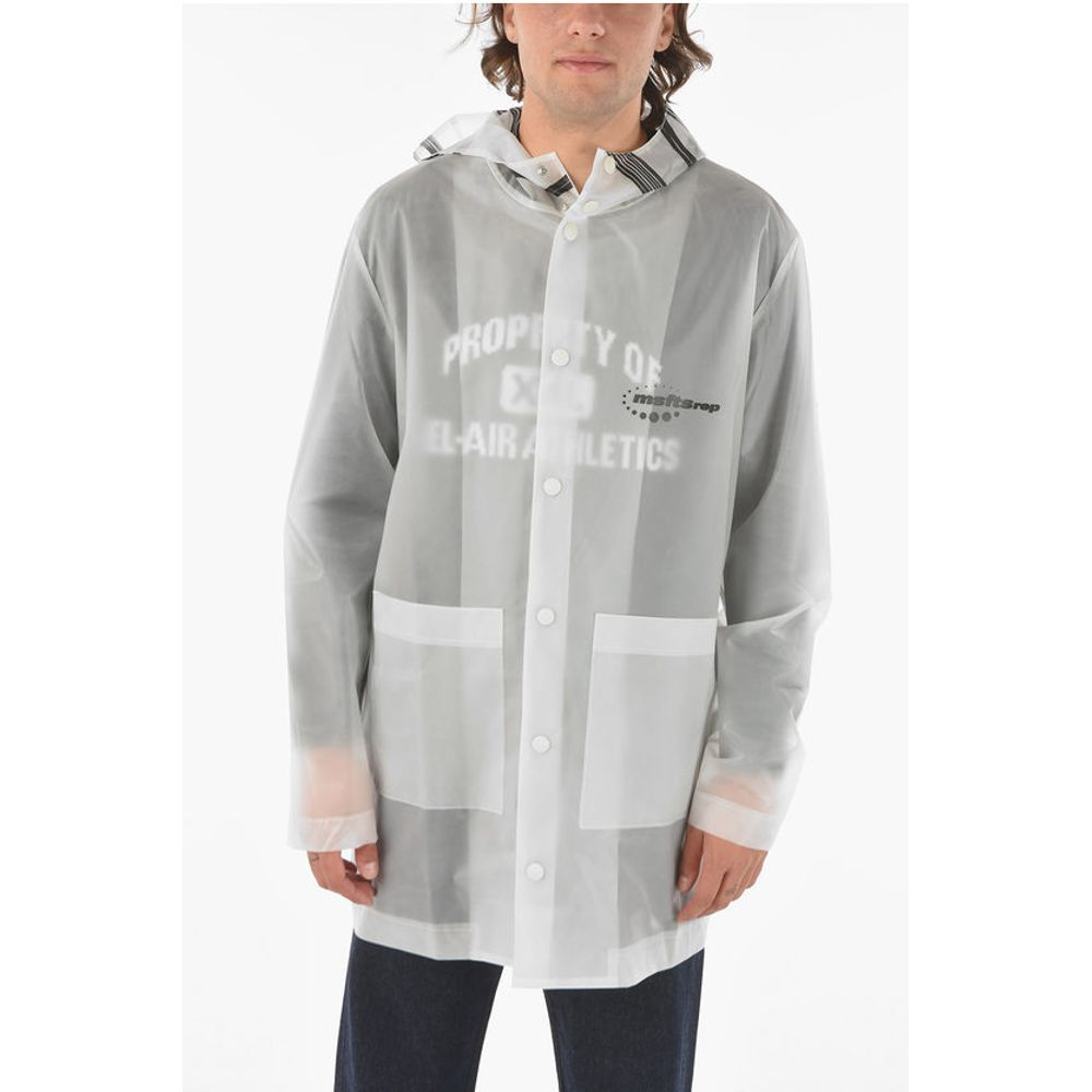 MSFTSrep White Plastic Jackets &Amp; Coat